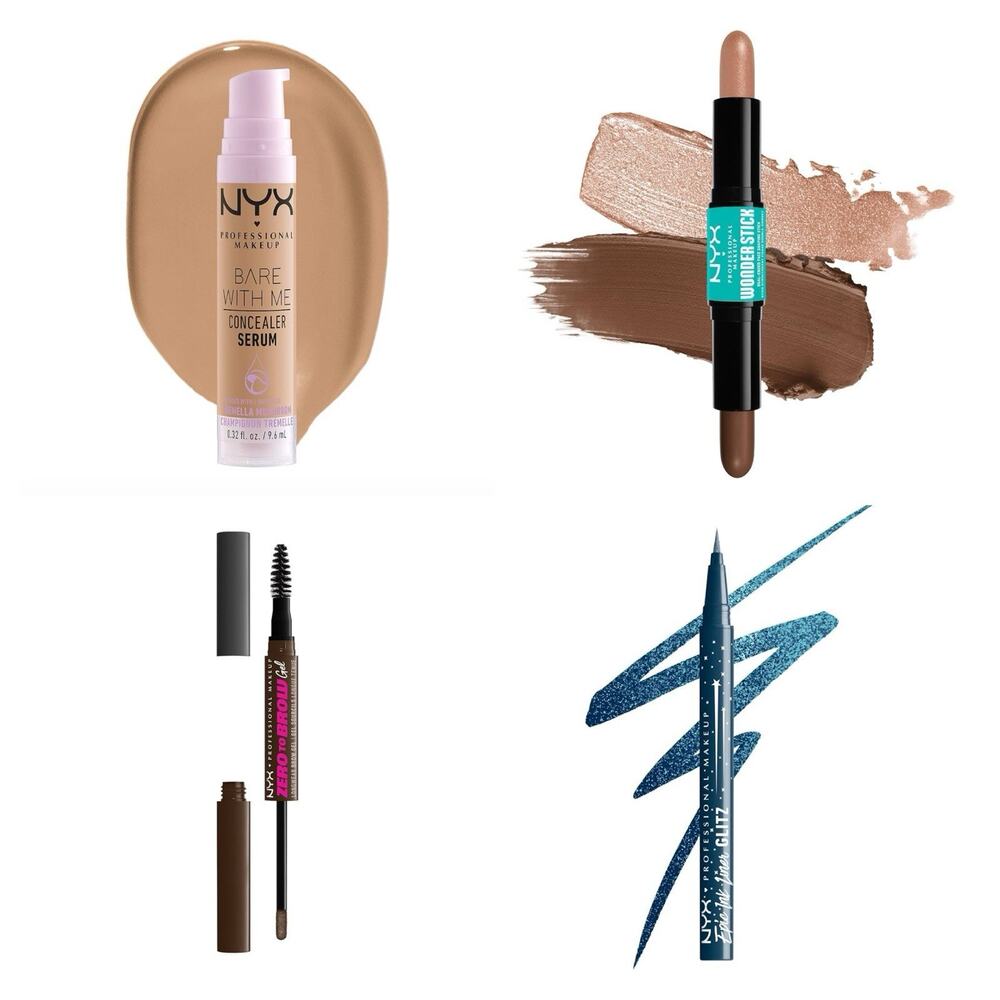 NYX Concealer Serum + Wonder Stick + Brow Gel + Epic Wear Liner Set